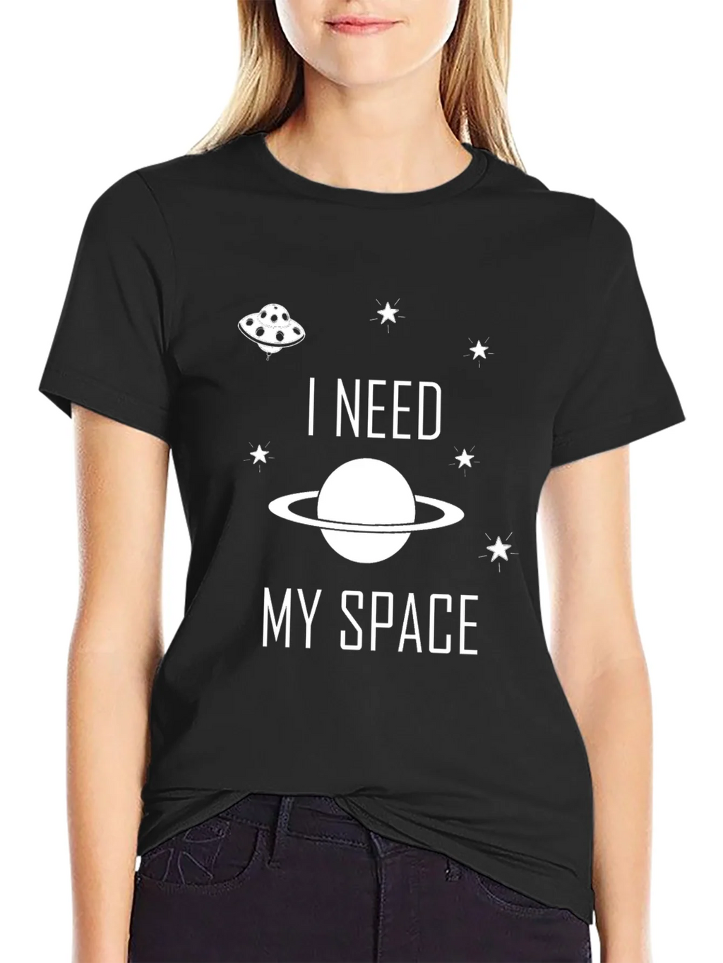 I Need My Space Graphic Tee - Black product image 2