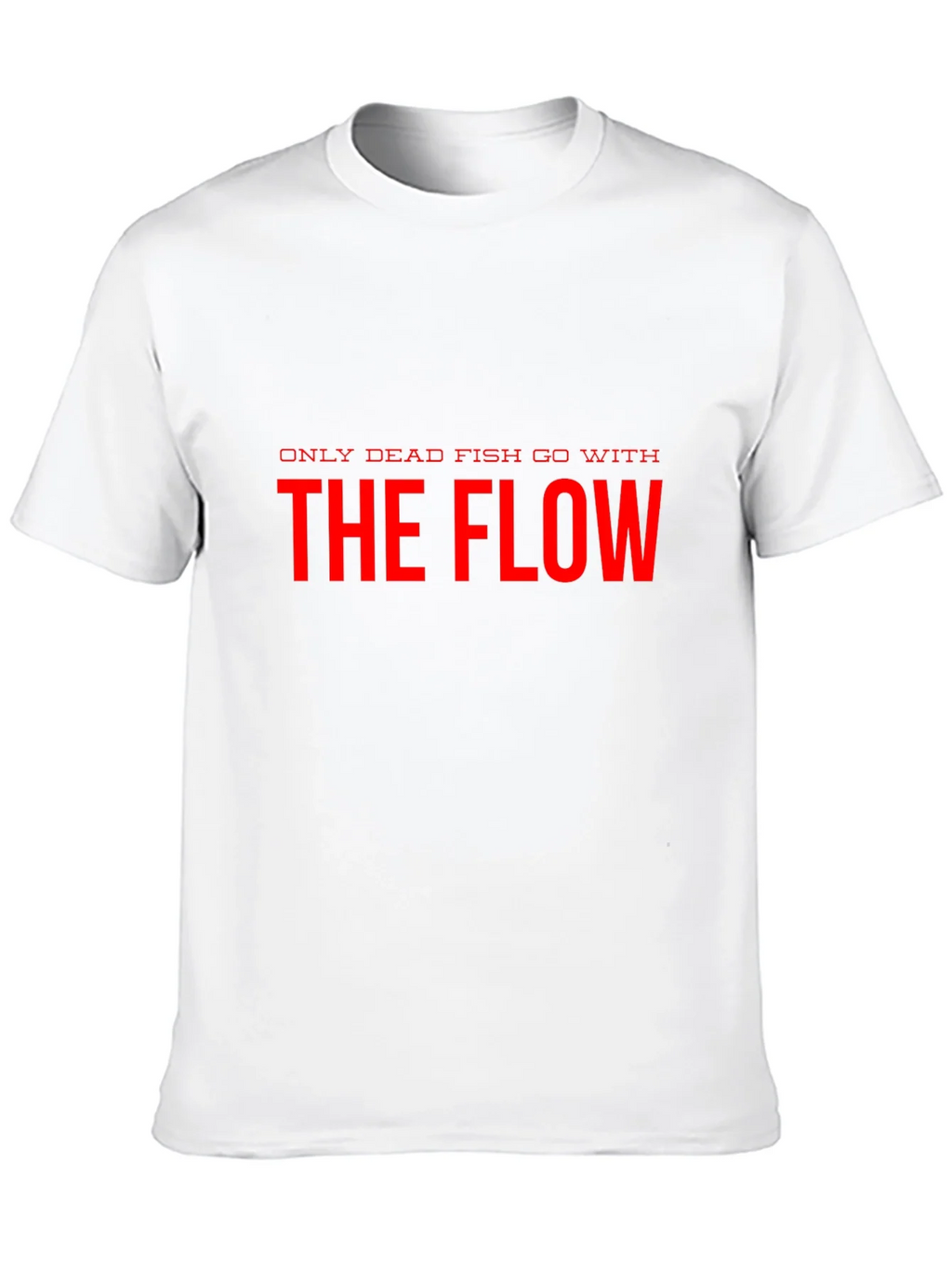 Only Dead Fish Go With The Flow Black T-Shirt product image 7
