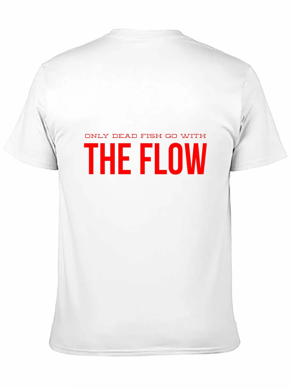Only Dead Fish Go With The Flow Black T-Shirt product image 8