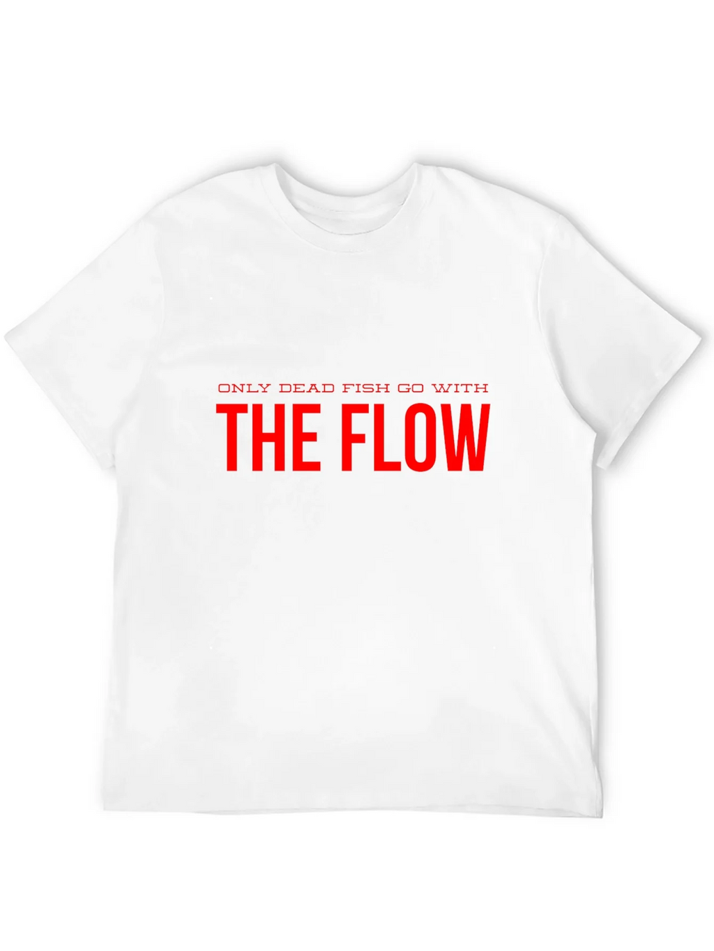 Only Dead Fish Go With The Flow Black T-Shirt product image 9