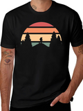 Retro Hiker Sunset Graphic Tee - Adventure Shirt product image 1