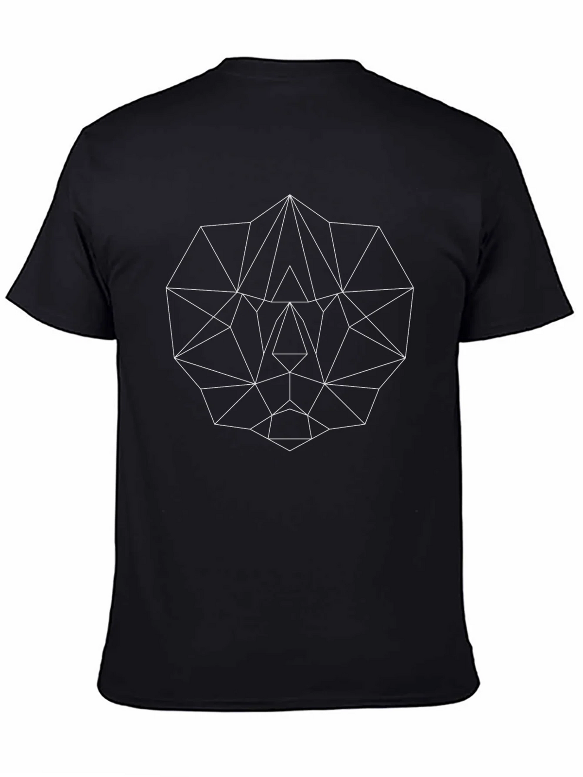 Geometric Line Art Graphic Tee - Black product image 4