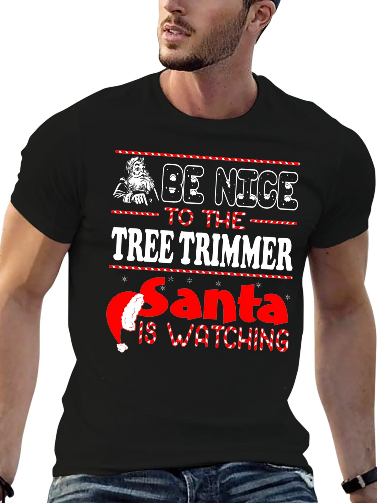 Be Nice to the Tree Trimmer Christmas T-Shirt product image 4