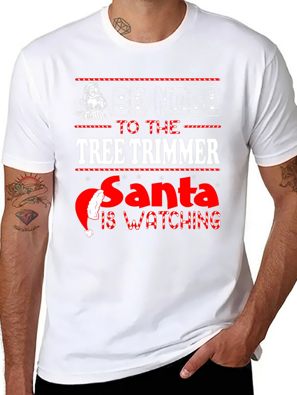 Be Nice to the Tree Trimmer Christmas T-Shirt product image 5
