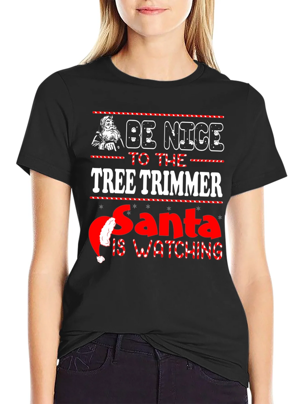 Be Nice to the Tree Trimmer Christmas T-Shirt product image 2