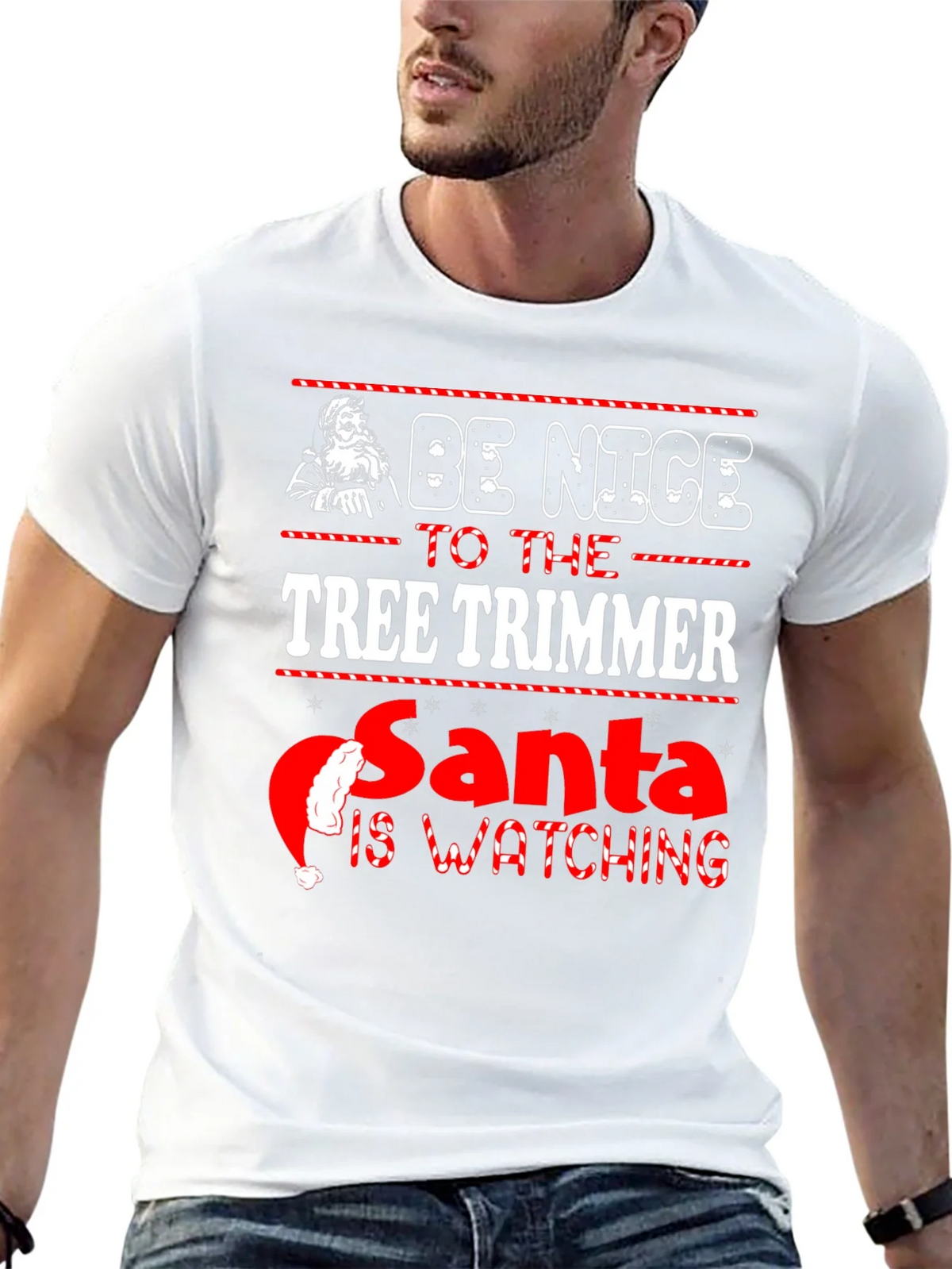 Be Nice to the Tree Trimmer Christmas T-Shirt product image 10