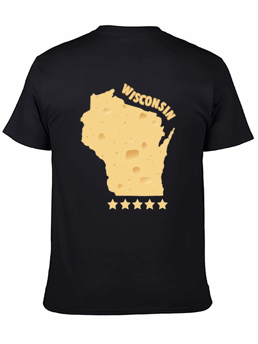 Wisconsin Cheese State Pride T-Shirt - Black product image 4