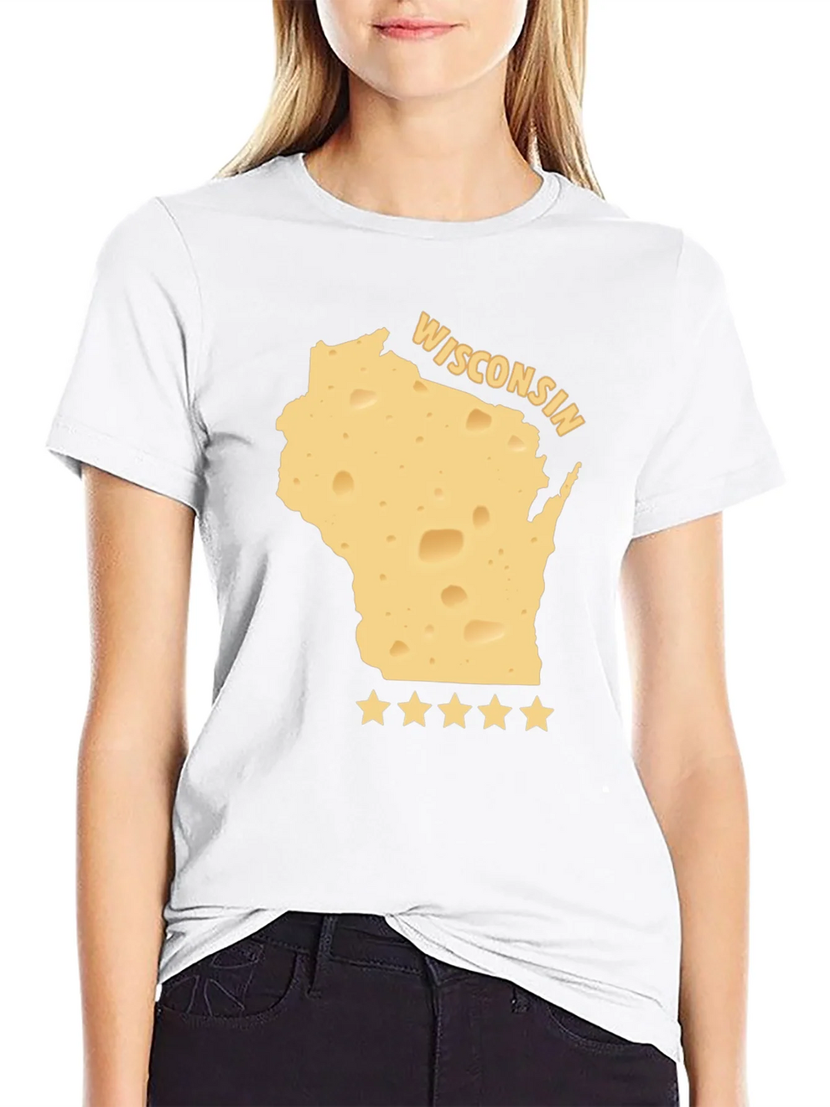 Wisconsin Cheese State Pride T-Shirt - Black product image 8