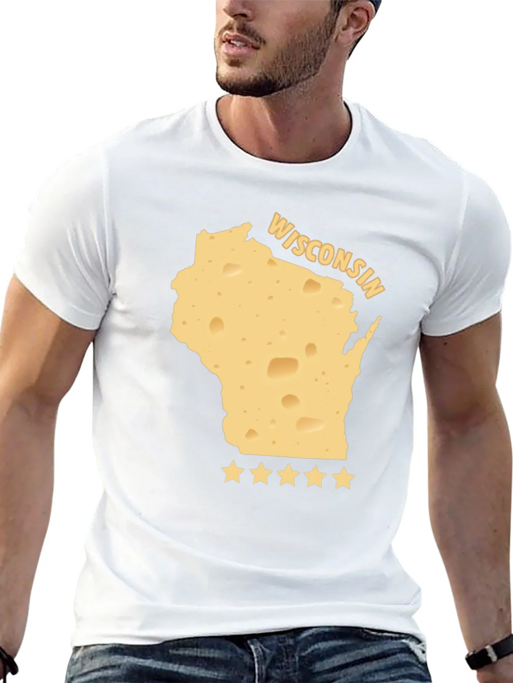 Wisconsin Cheese State Pride T-Shirt - Black product image 12
