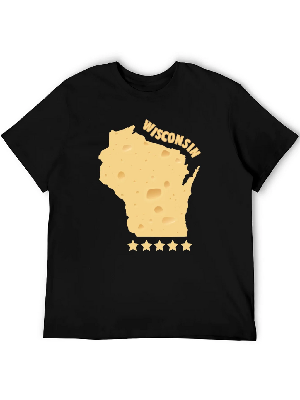 Wisconsin Cheese State Pride T-Shirt - Black product image 5