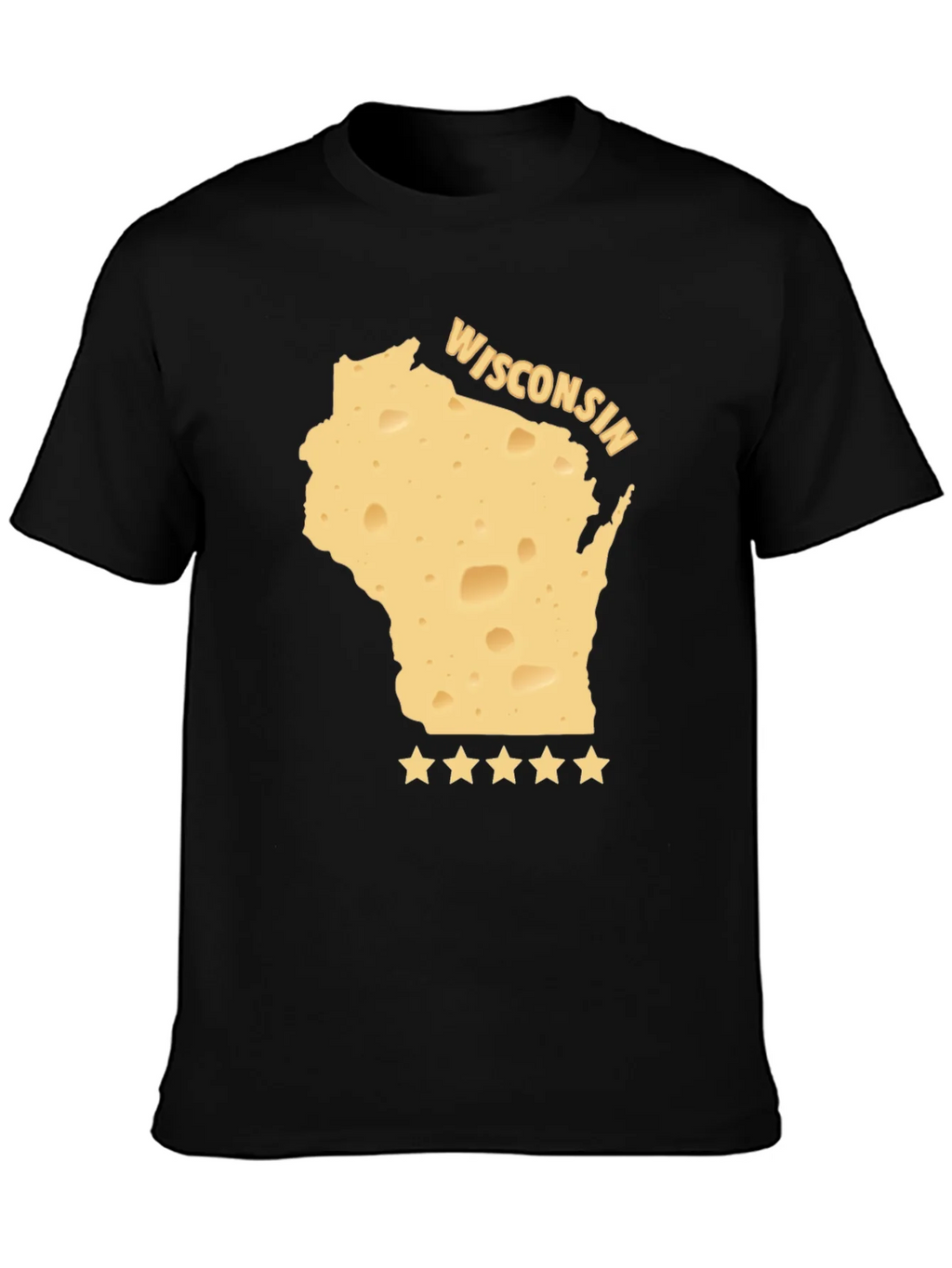 Wisconsin Cheese State Pride T-Shirt - Black product image 3