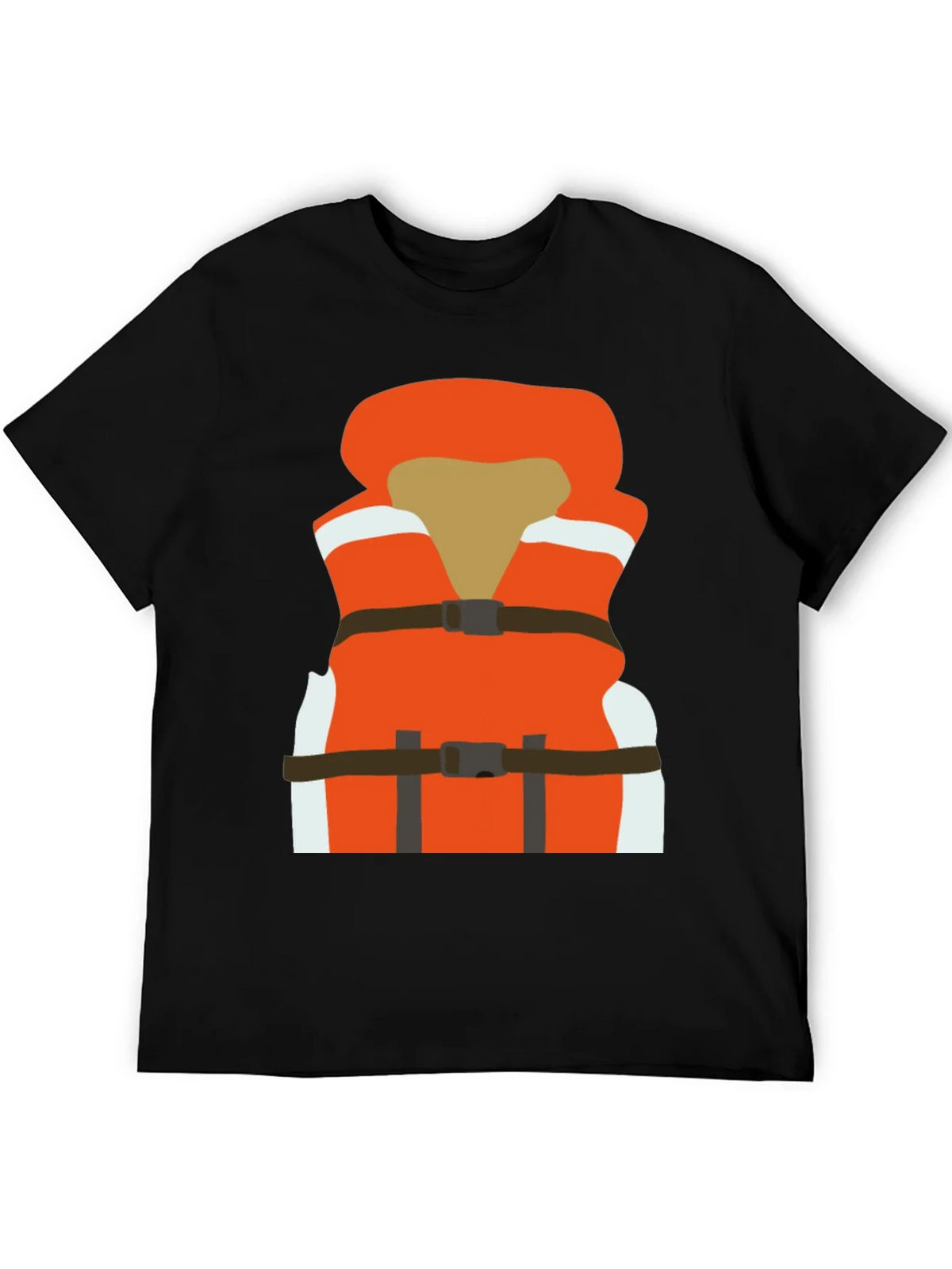Life Vest Graphic Tee - Black Cotton T-Shirt product image 4