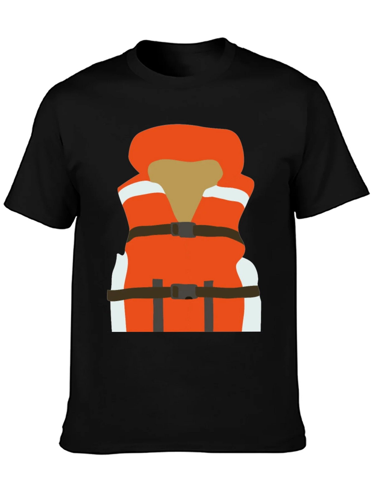 Life Vest Graphic Tee - Black Cotton T-Shirt product image 2