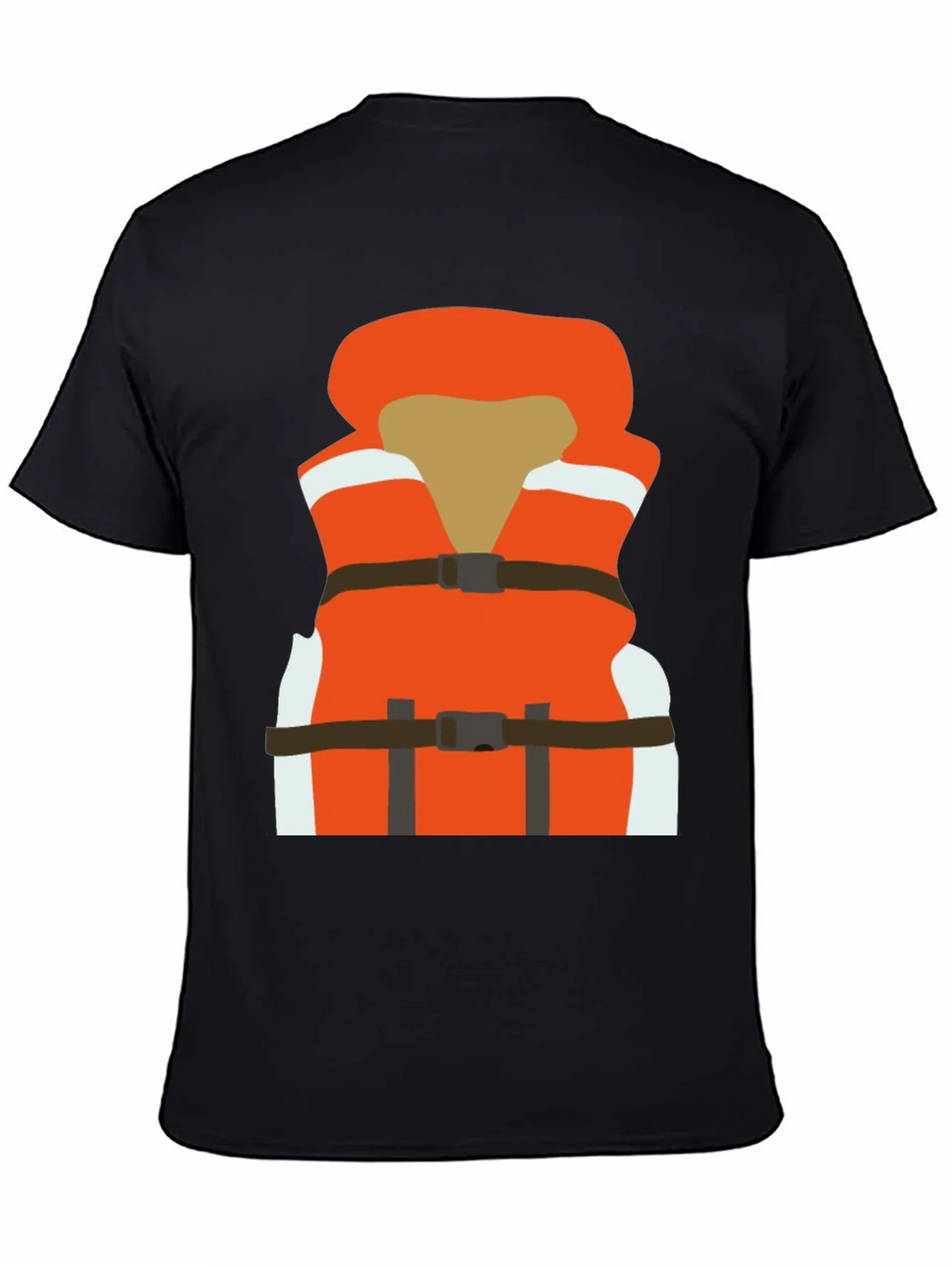 Life Vest Graphic Tee - Black Cotton T-Shirt product image 3