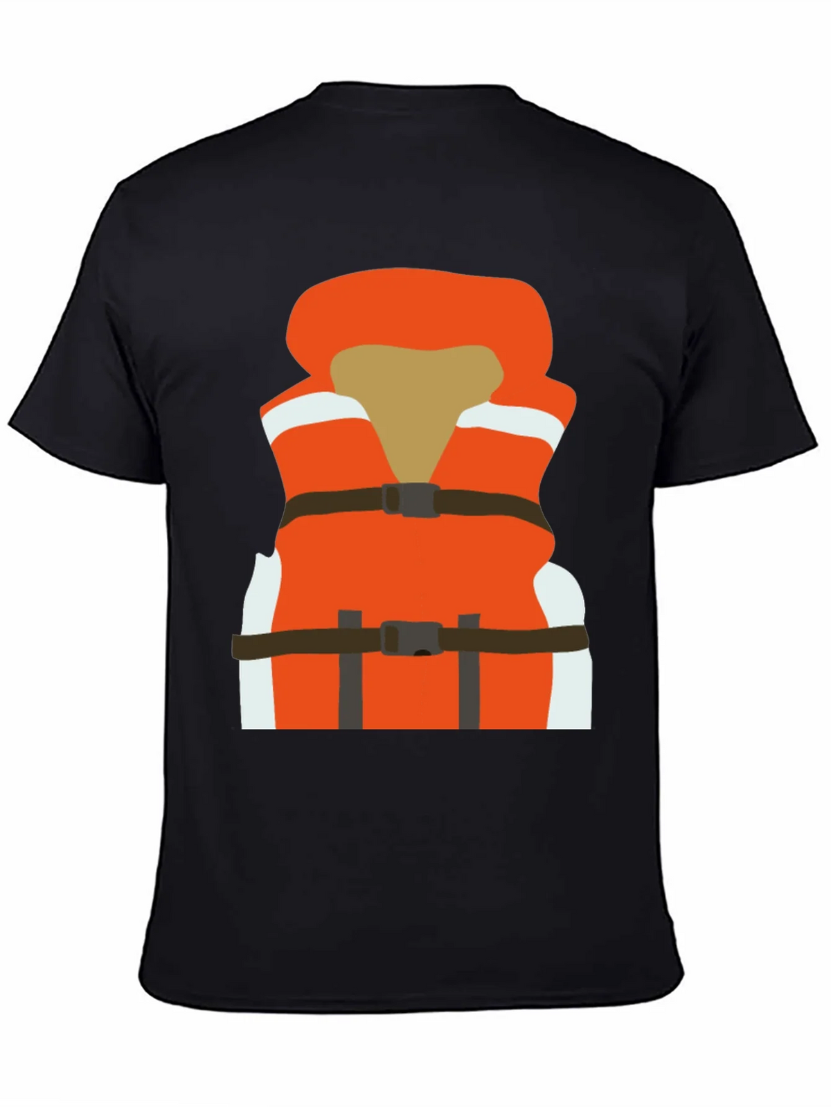 Life Vest Graphic Tee - Black Cotton T-Shirt product image 3