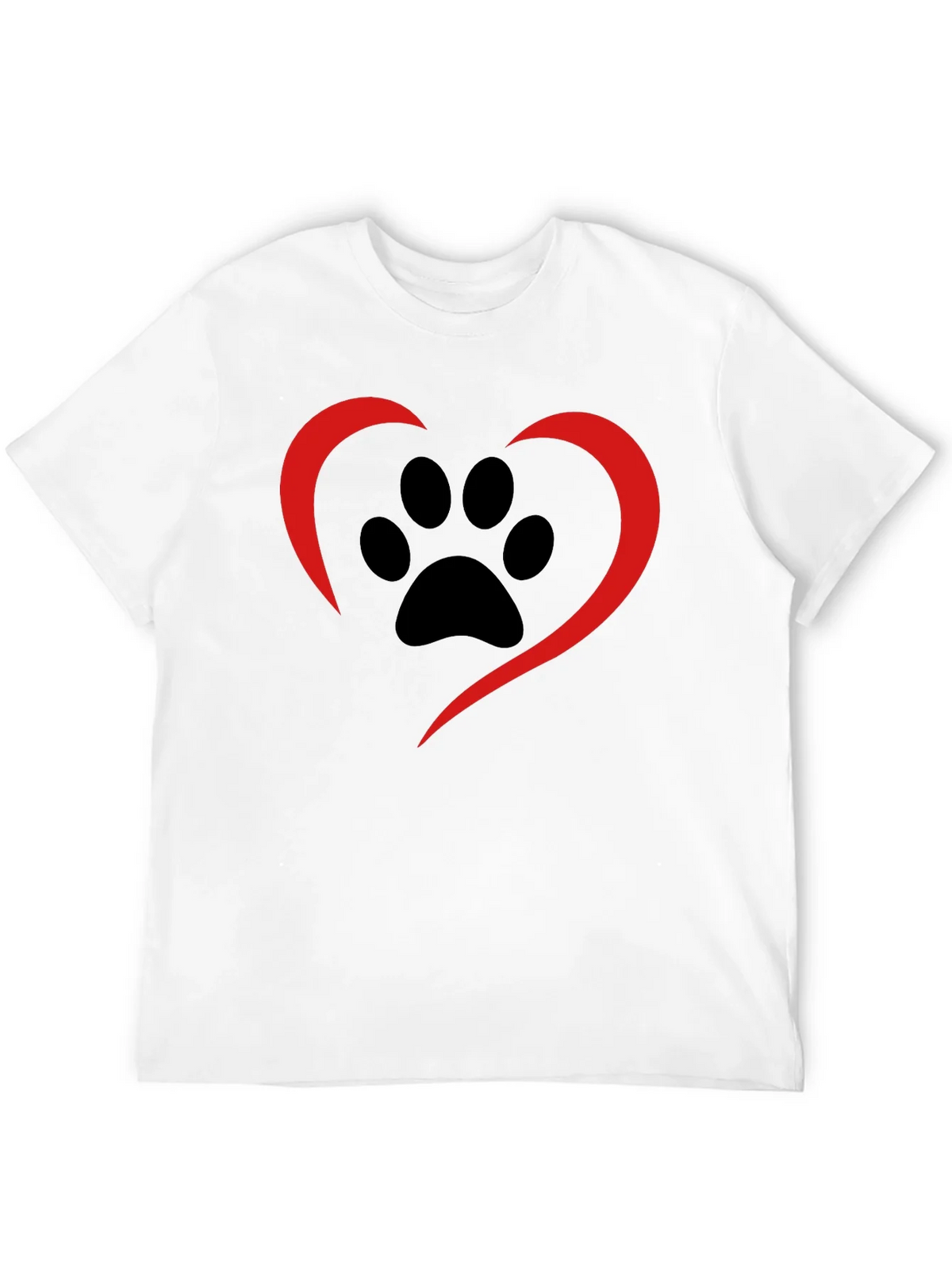 Paw Print Heart Tee - Black Casual Shirt product image 11