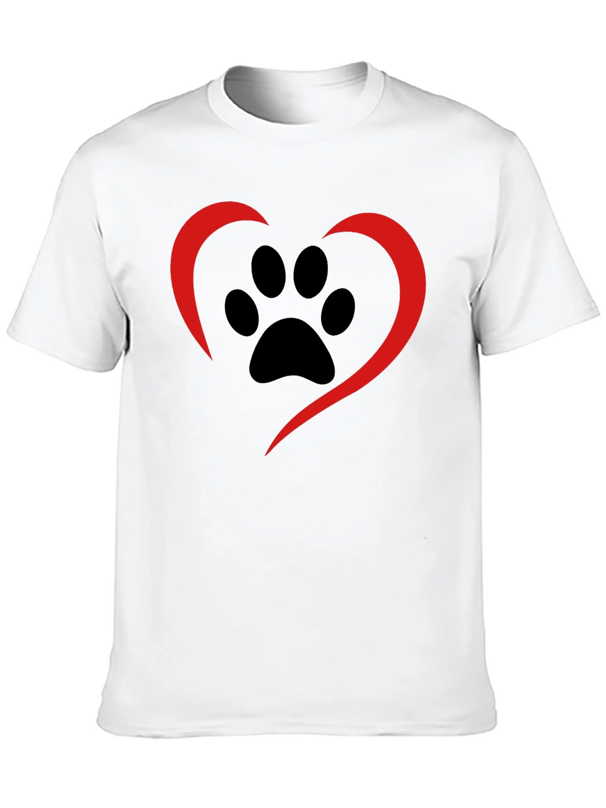Paw Print Heart Tee - Black Casual Shirt product image 9