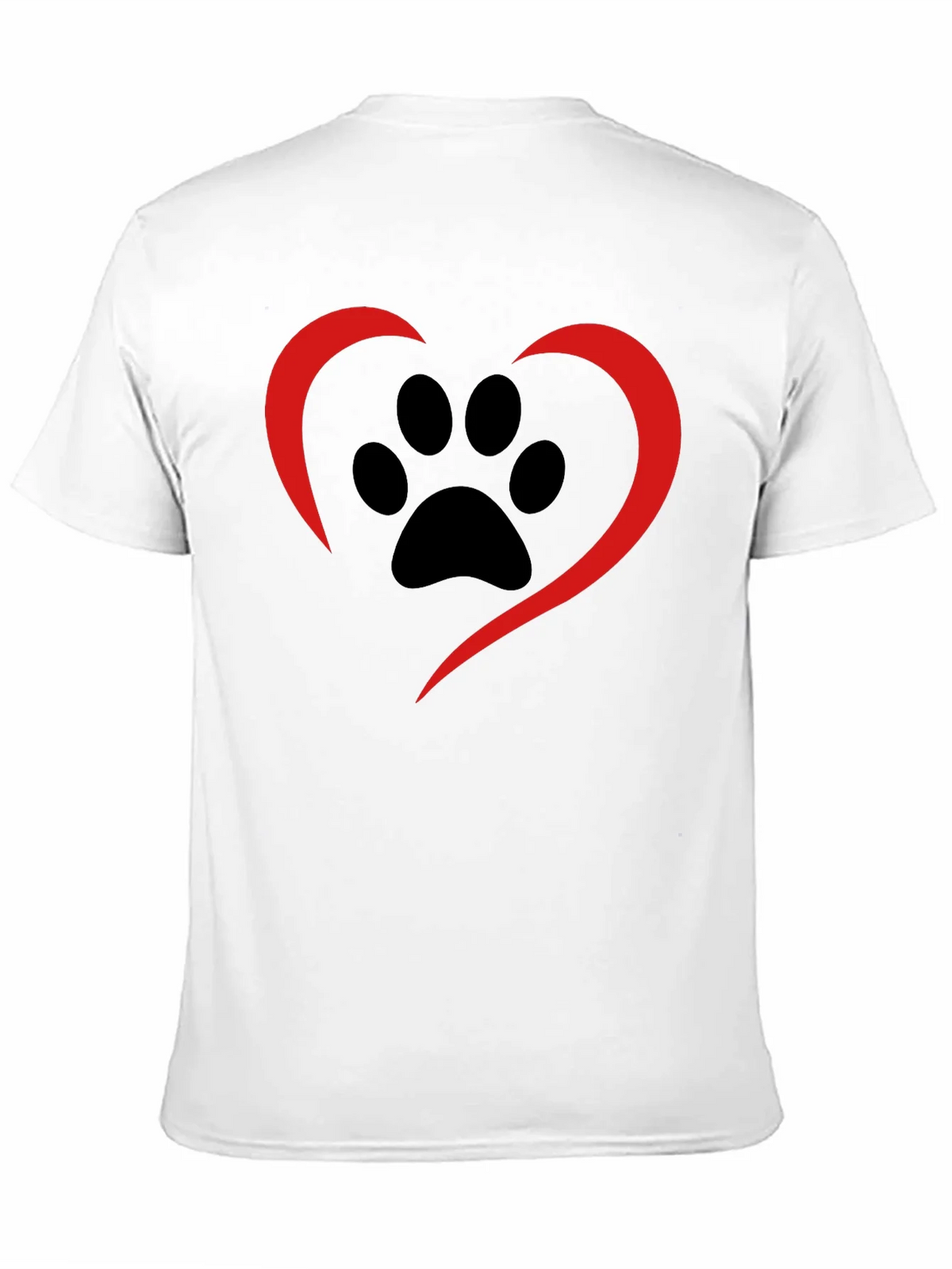Paw Print Heart Tee - Black Casual Shirt product image 10