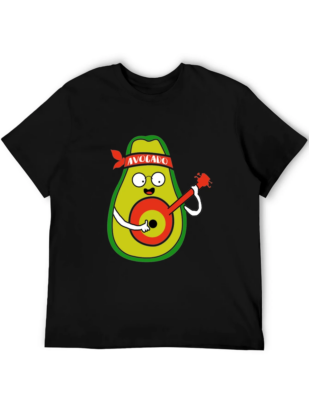 Avocado Guitarist Black T-Shirt product image 5