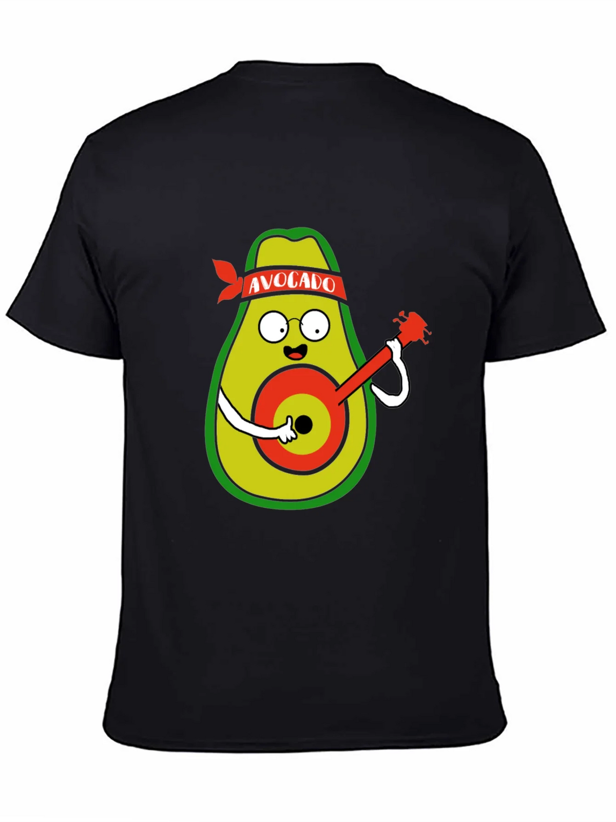 Avocado Guitarist Black T-Shirt product image 4