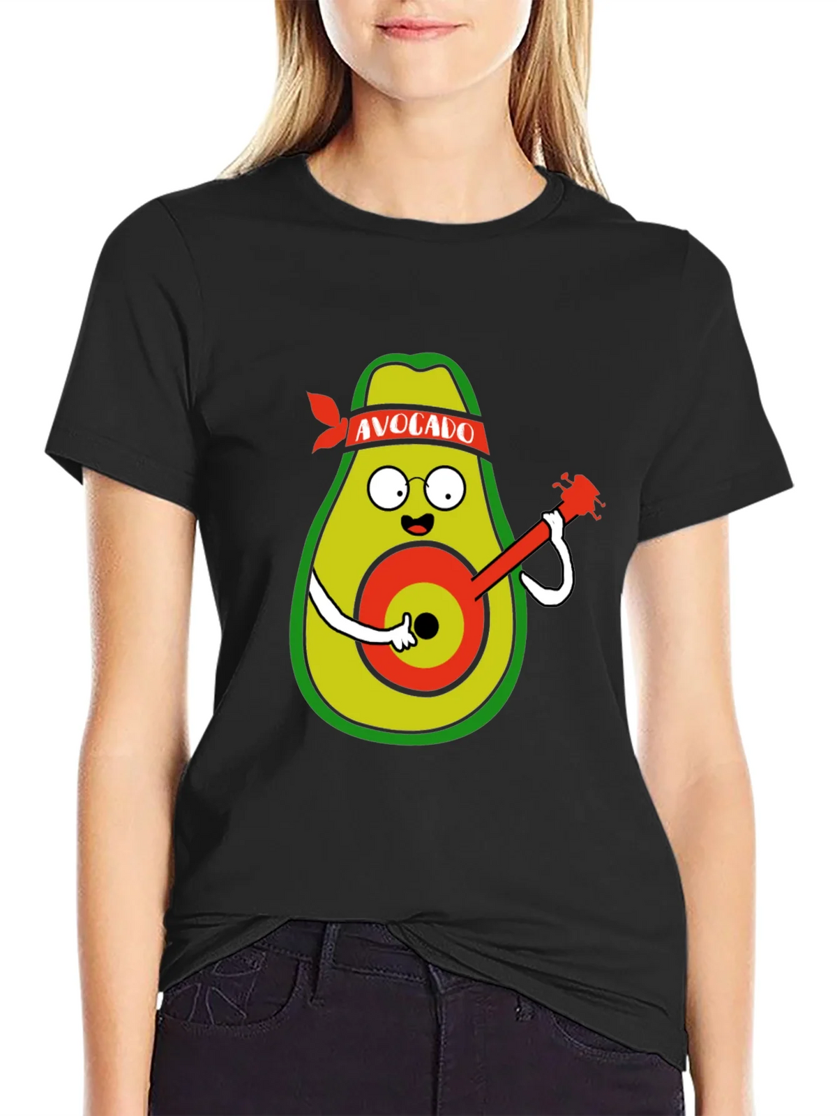 Avocado Guitarist Black T-Shirt product image 2