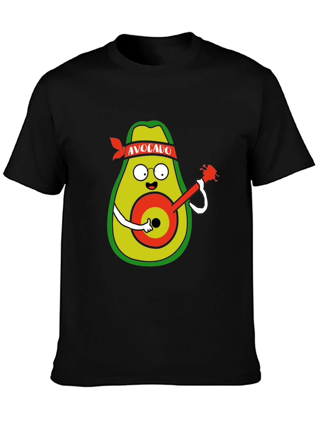 Avocado Guitarist Black T-Shirt product image 3