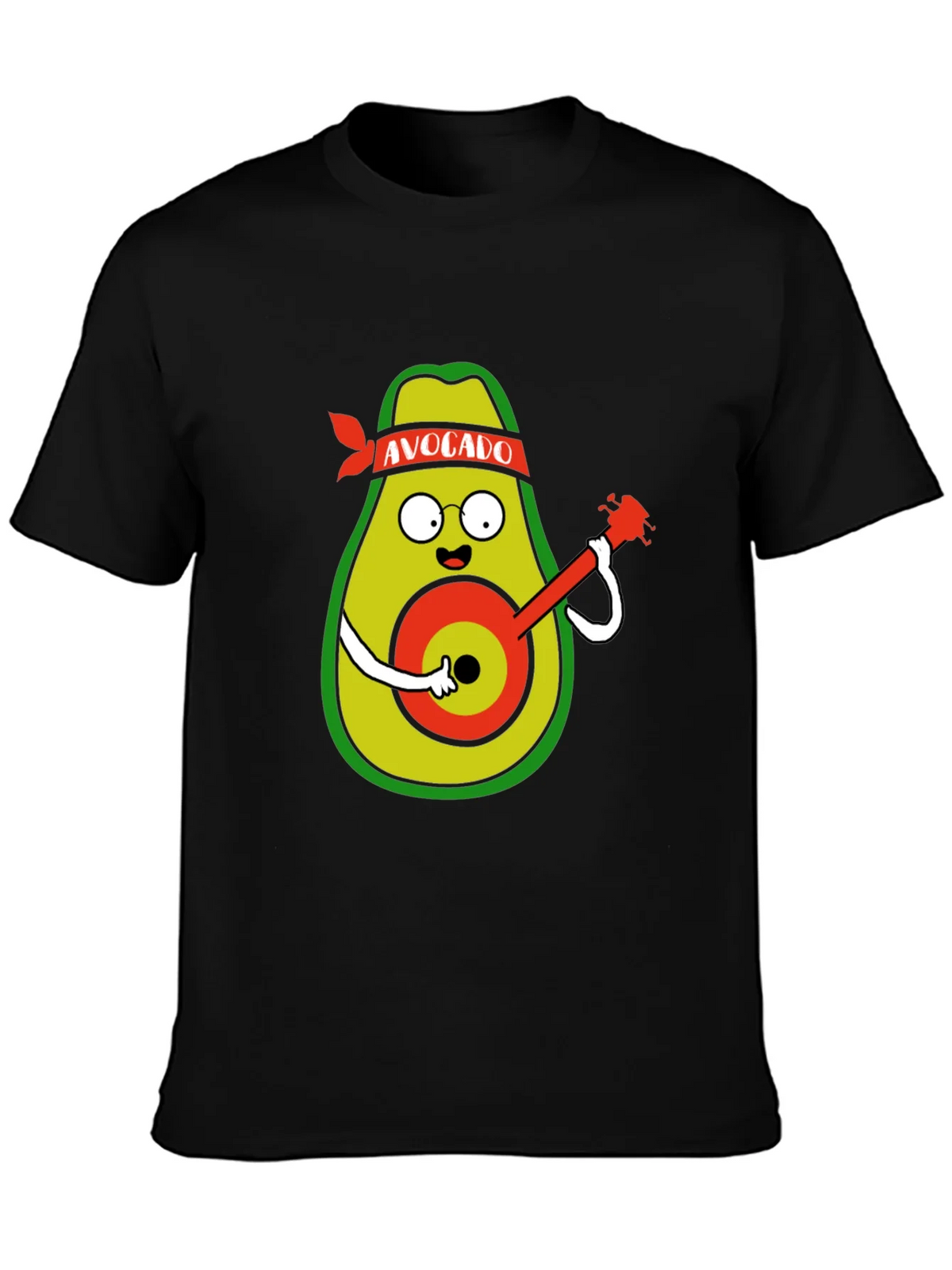 Avocado Guitarist Black T-Shirt product image 3