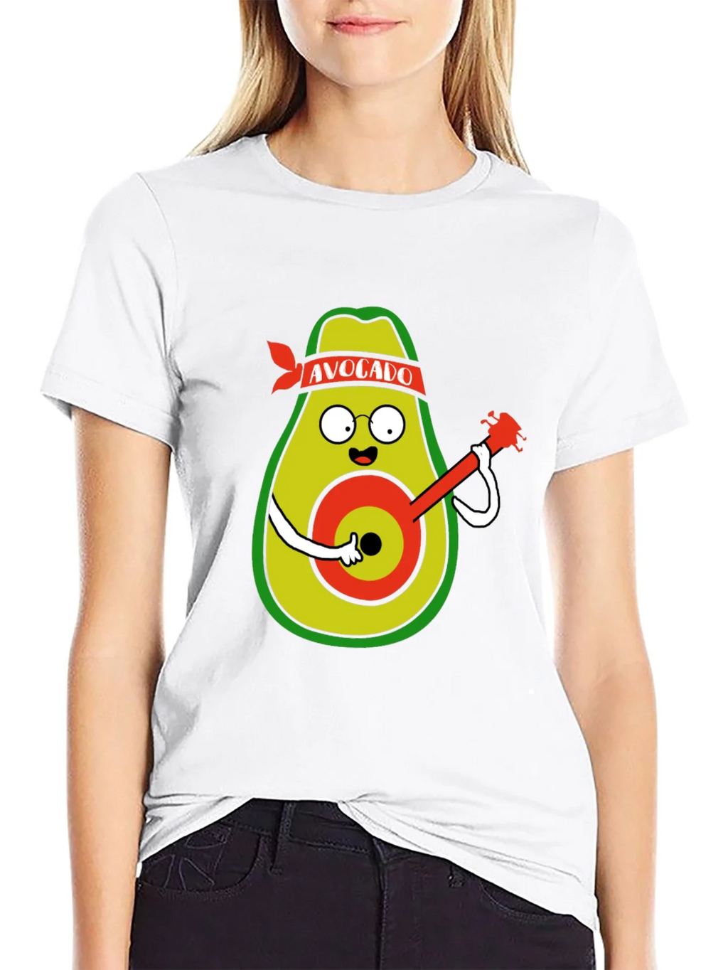 Avocado Guitarist Black T-Shirt product image 8