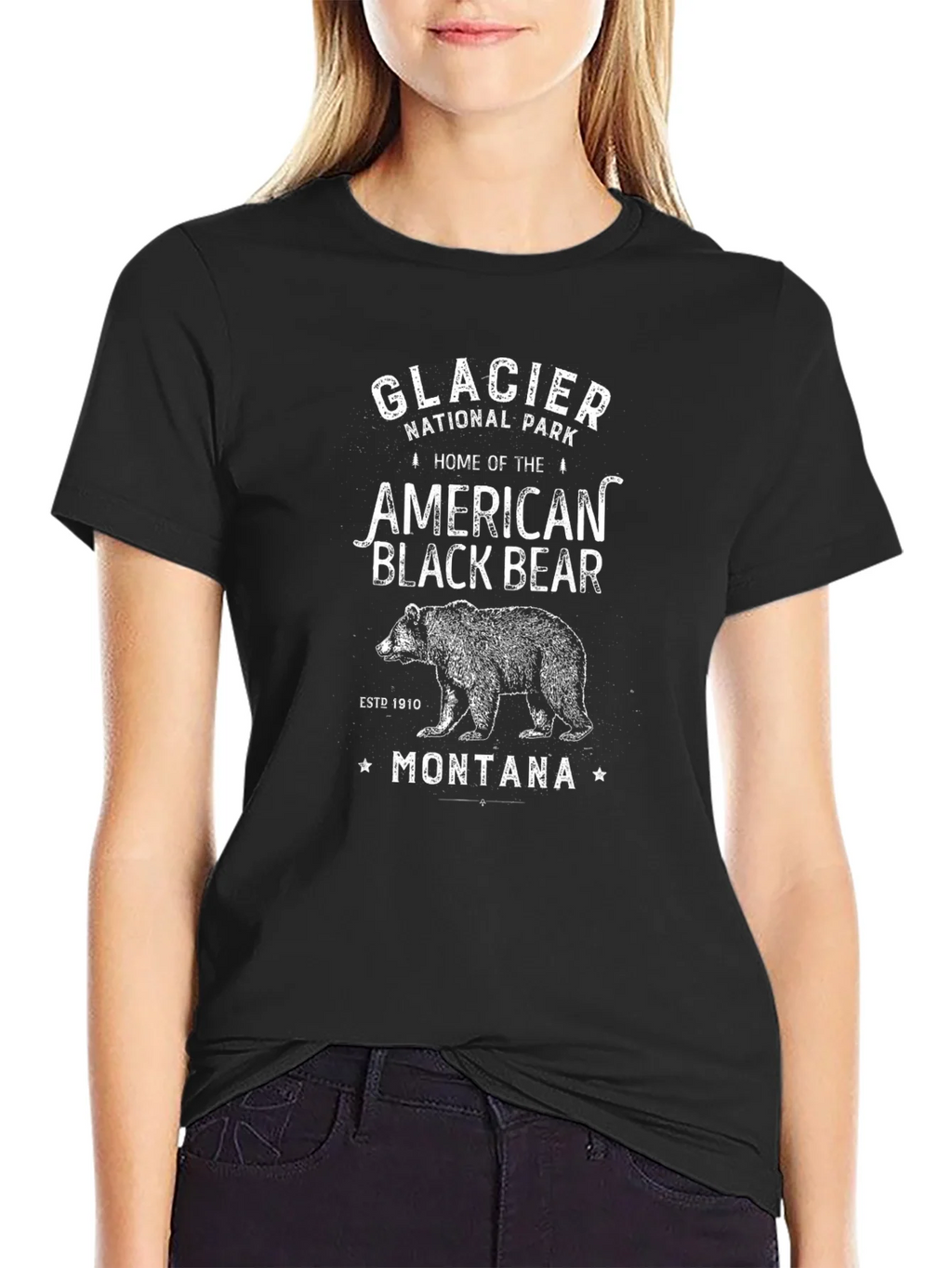 Glacier National Park Black Bear T-Shirt product image 2