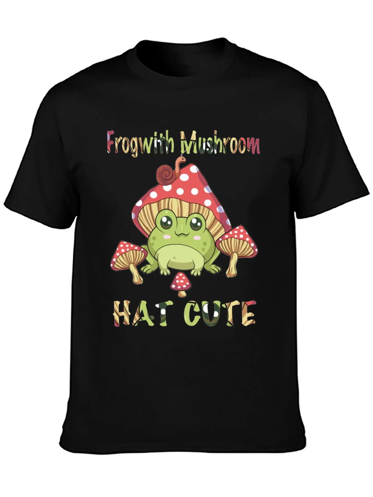 Frog with Mushroom Hat Graphic Tee