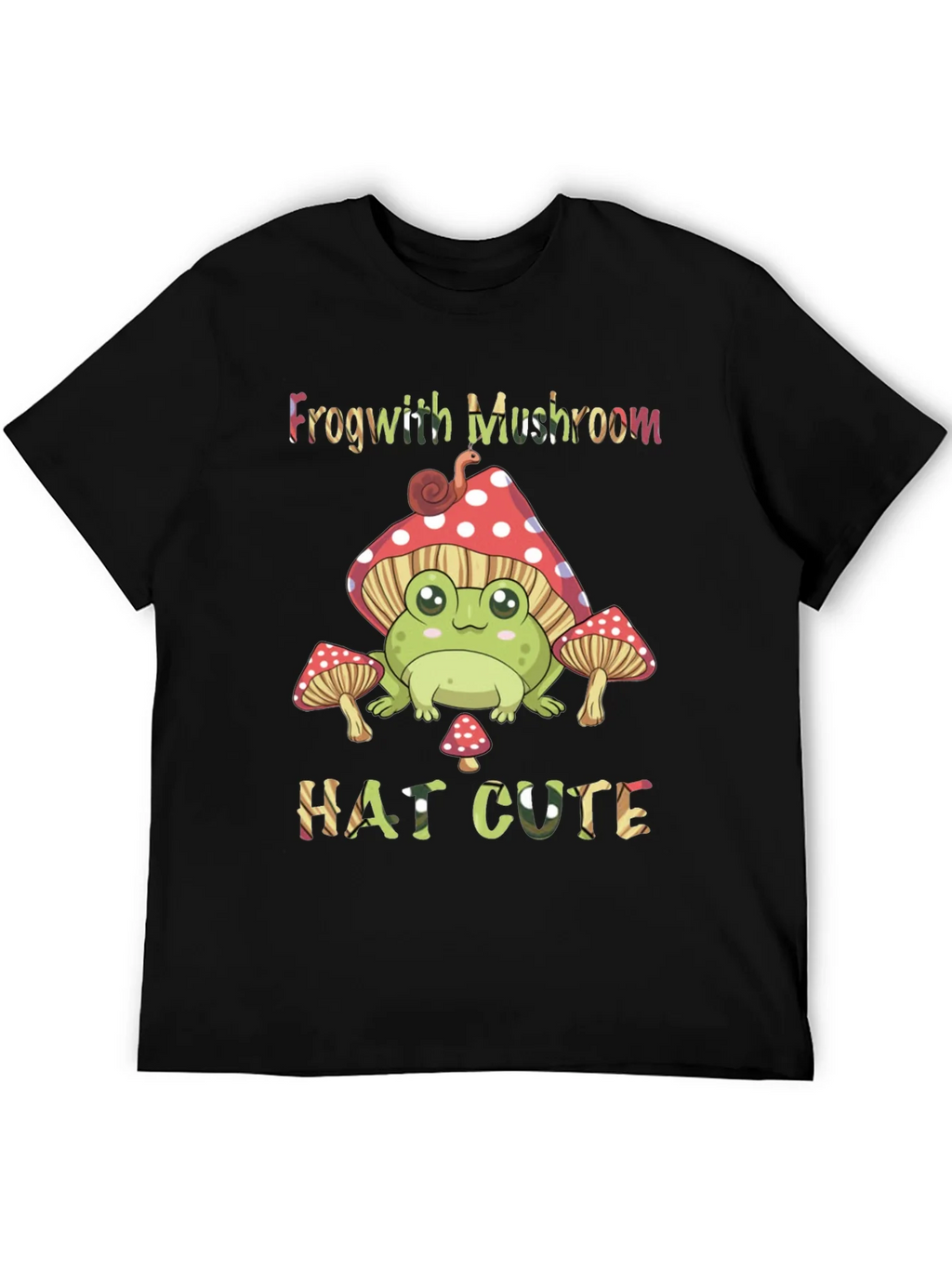 Frog with Mushroom Hat Graphic Tee