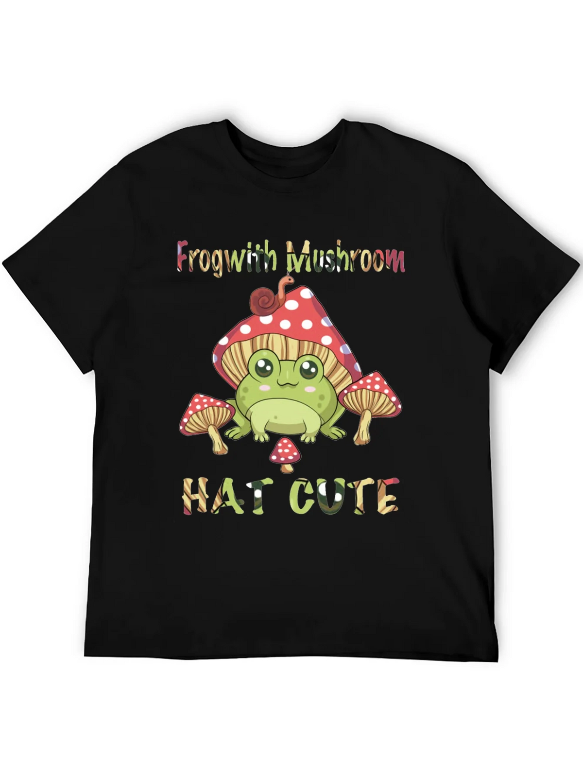 Frog with Mushroom Hat Graphic Tee
