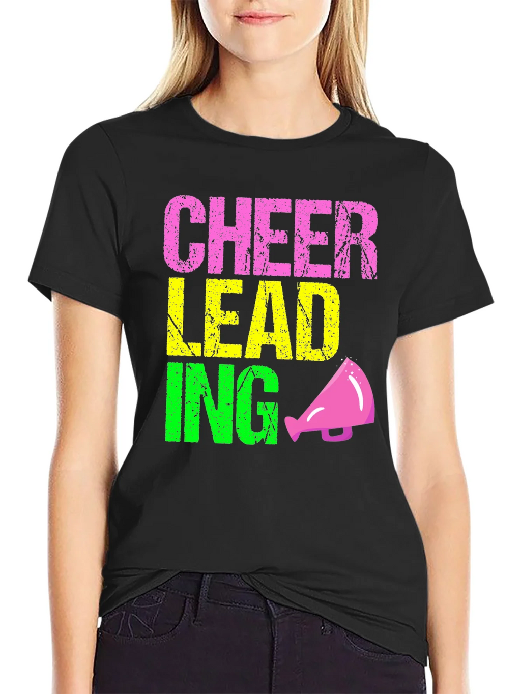 Cheerleading Graphic Tee - Black product image 2