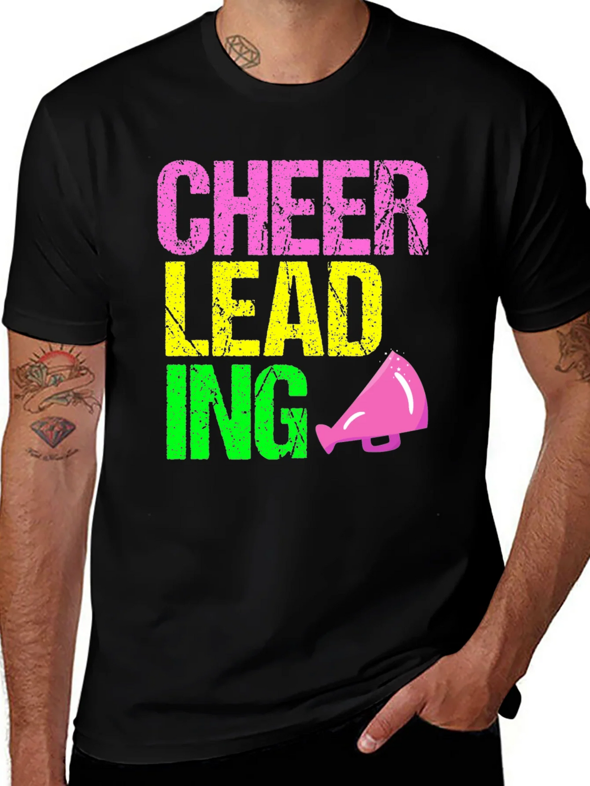 Cheerleading Graphic Tee - Black product image 1
