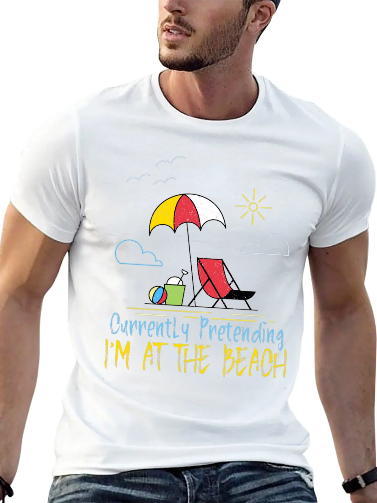 Beach Life T-Shirt - Pretending Im at the product image 1