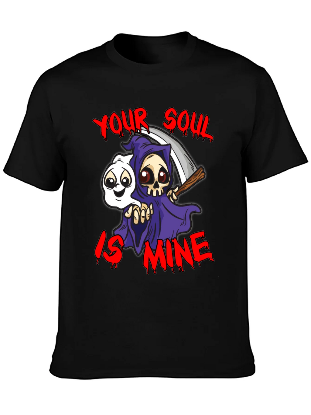 Grim Reaper Your Soul is Mine Graphic T-Shirt product image 2