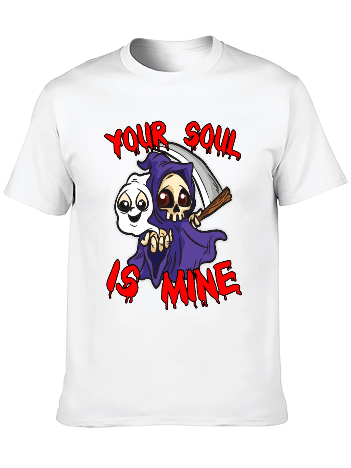 Grim Reaper Your Soul is Mine Graphic T-Shirt product image 5
