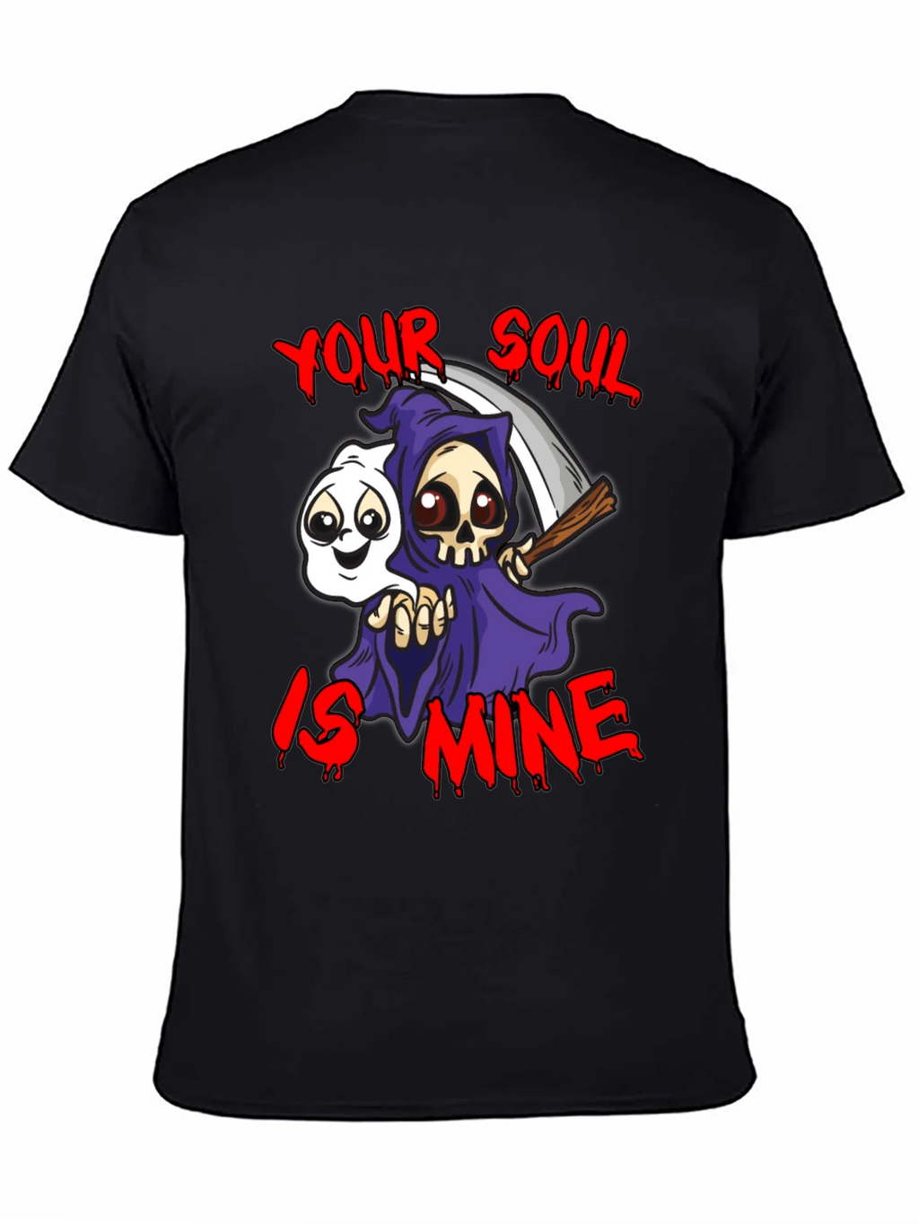 Grim Reaper Your Soul is Mine Graphic T-Shirt product image 3