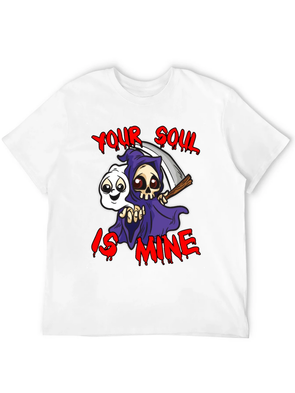 Grim Reaper Your Soul is Mine Graphic T-Shirt product image 7