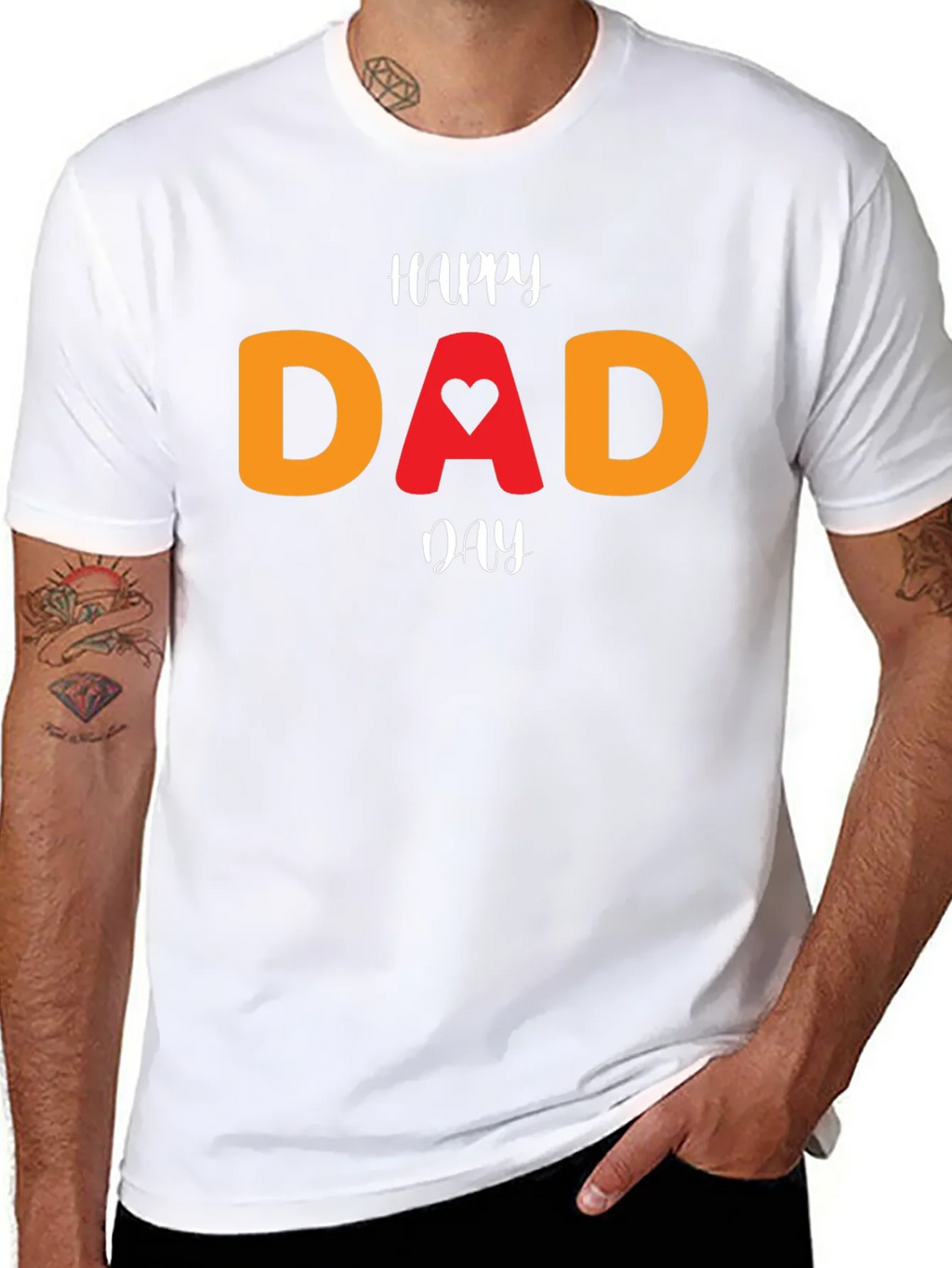 Happy Dad Day T-Shirt - Heart Design product image 7