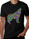 Abstract Wolf Graphic Tee - Modern Geometric Design product image 1