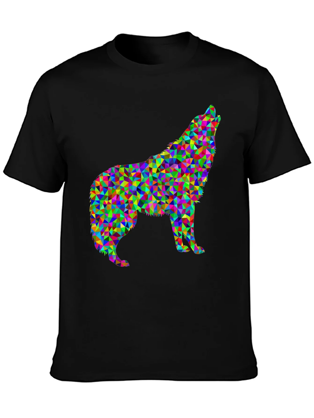 Abstract Wolf Graphic Tee - Modern Geometric Design product image 3