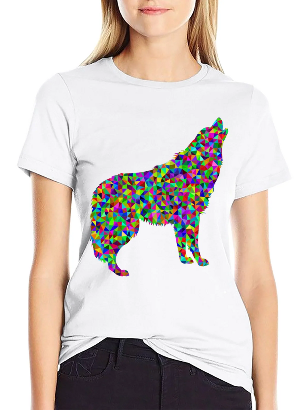 Abstract Wolf Graphic Tee - Modern Geometric Design product image 8