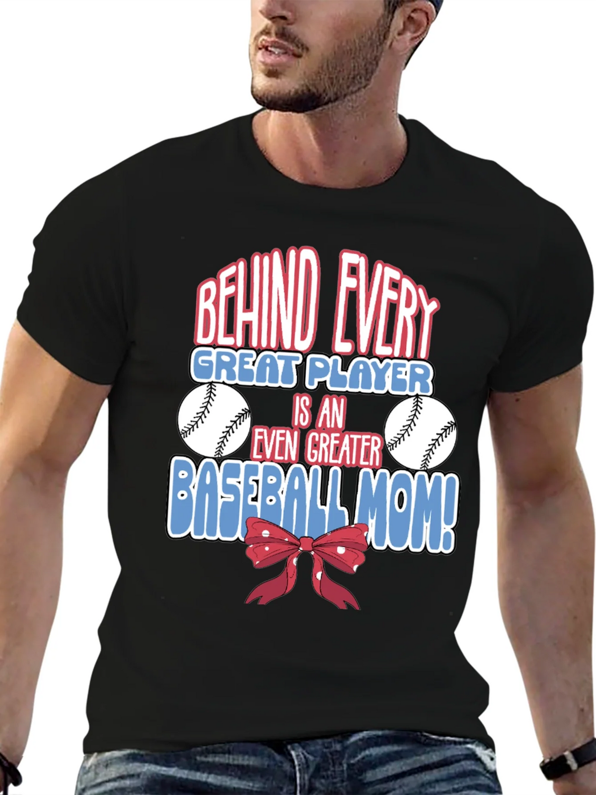 Baseball Mom Graphic T-Shirt - Great Player Tee product image 6