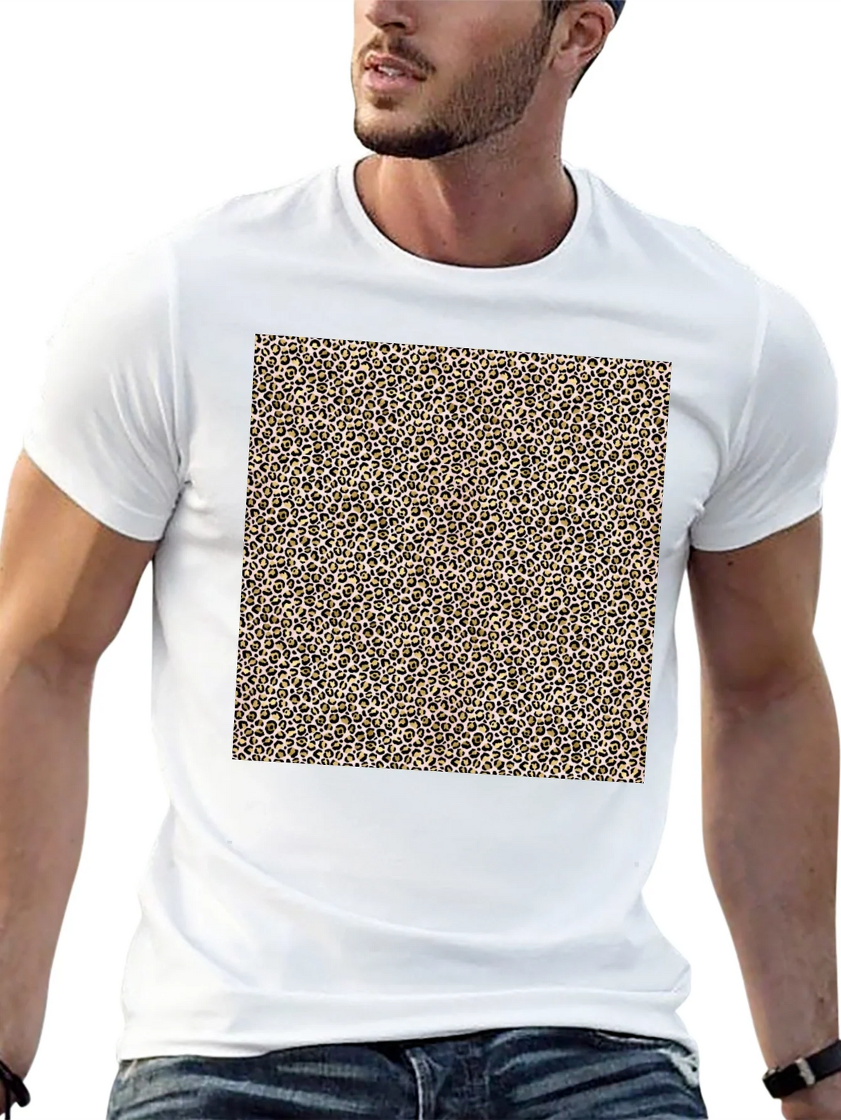 Leopard Print Graphic Tee - Mens Black T-Shirt product image 4