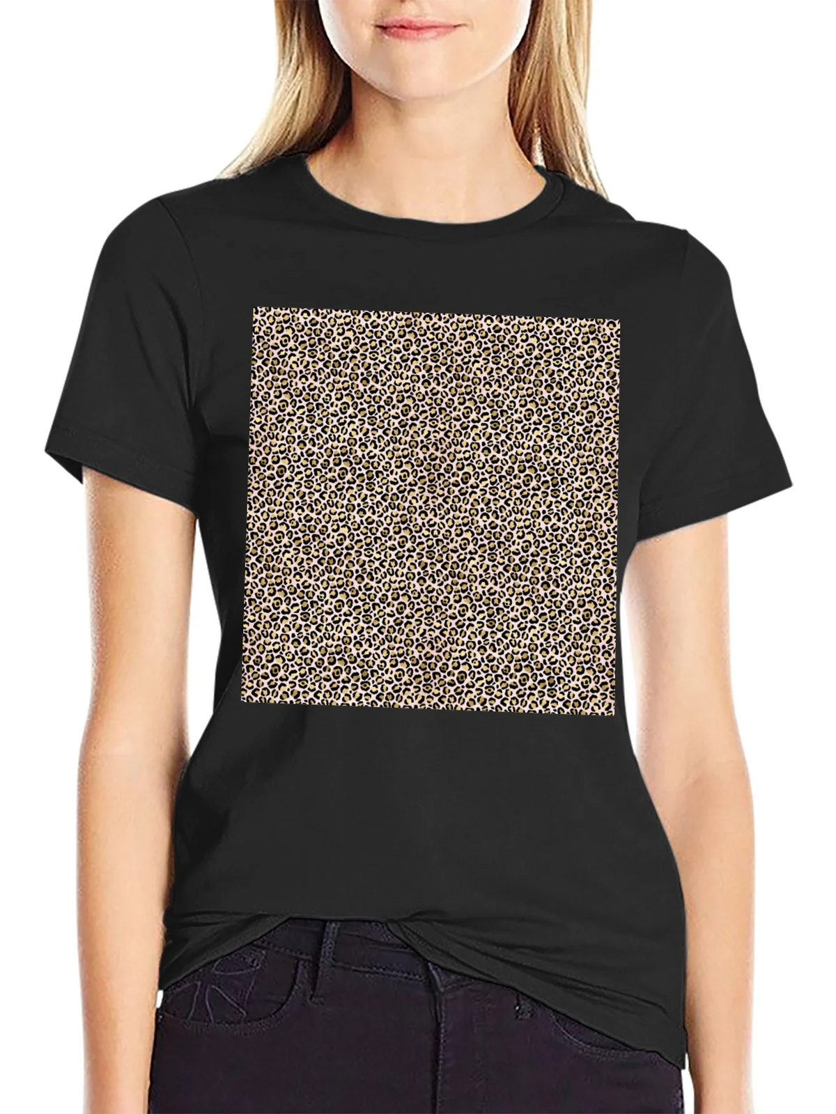 Leopard Print Graphic Tee - Mens Black T-Shirt product image 1