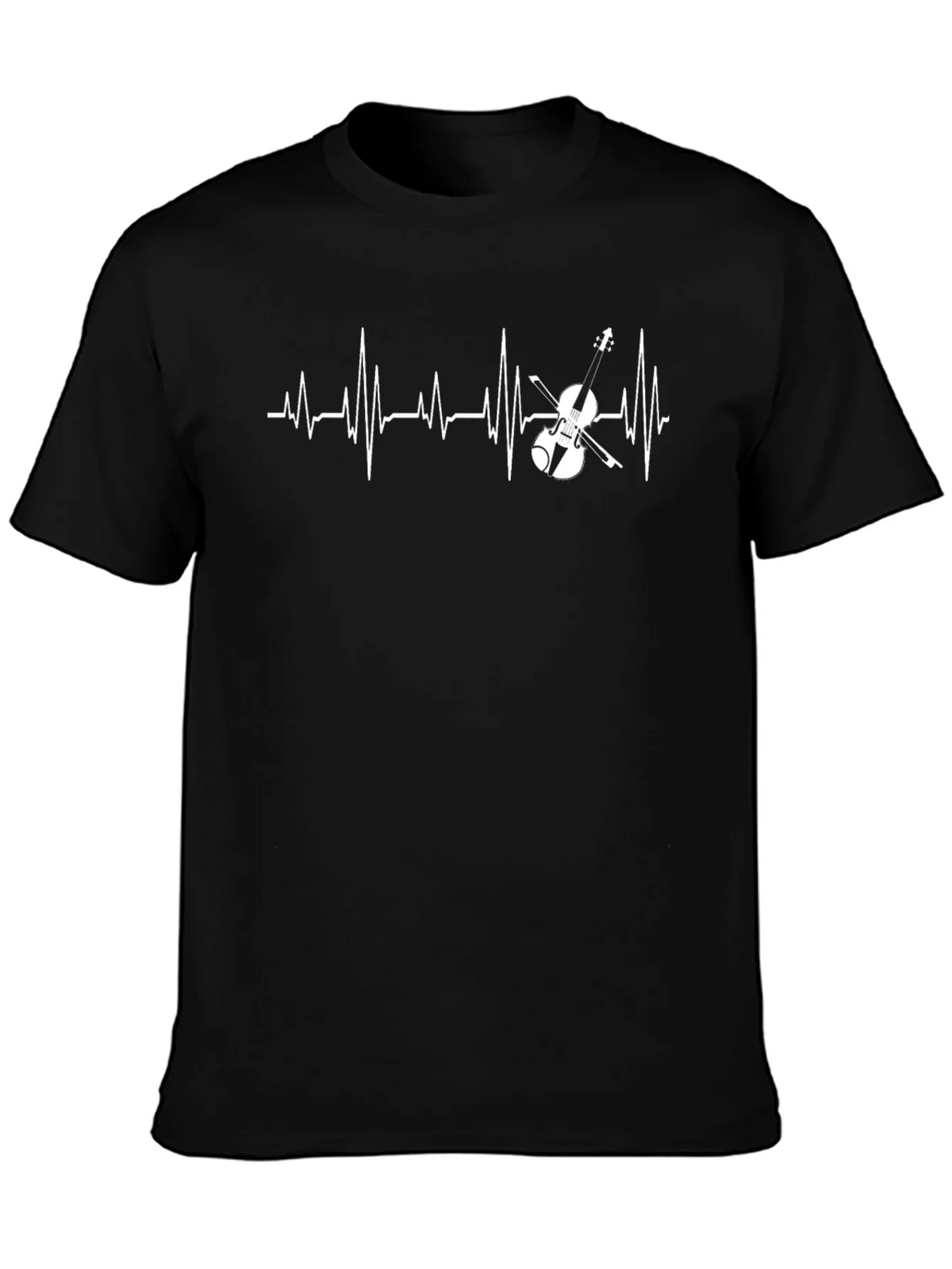 Violin Heartbeat Graphic Tee - Musicians T-Shirt product image 3