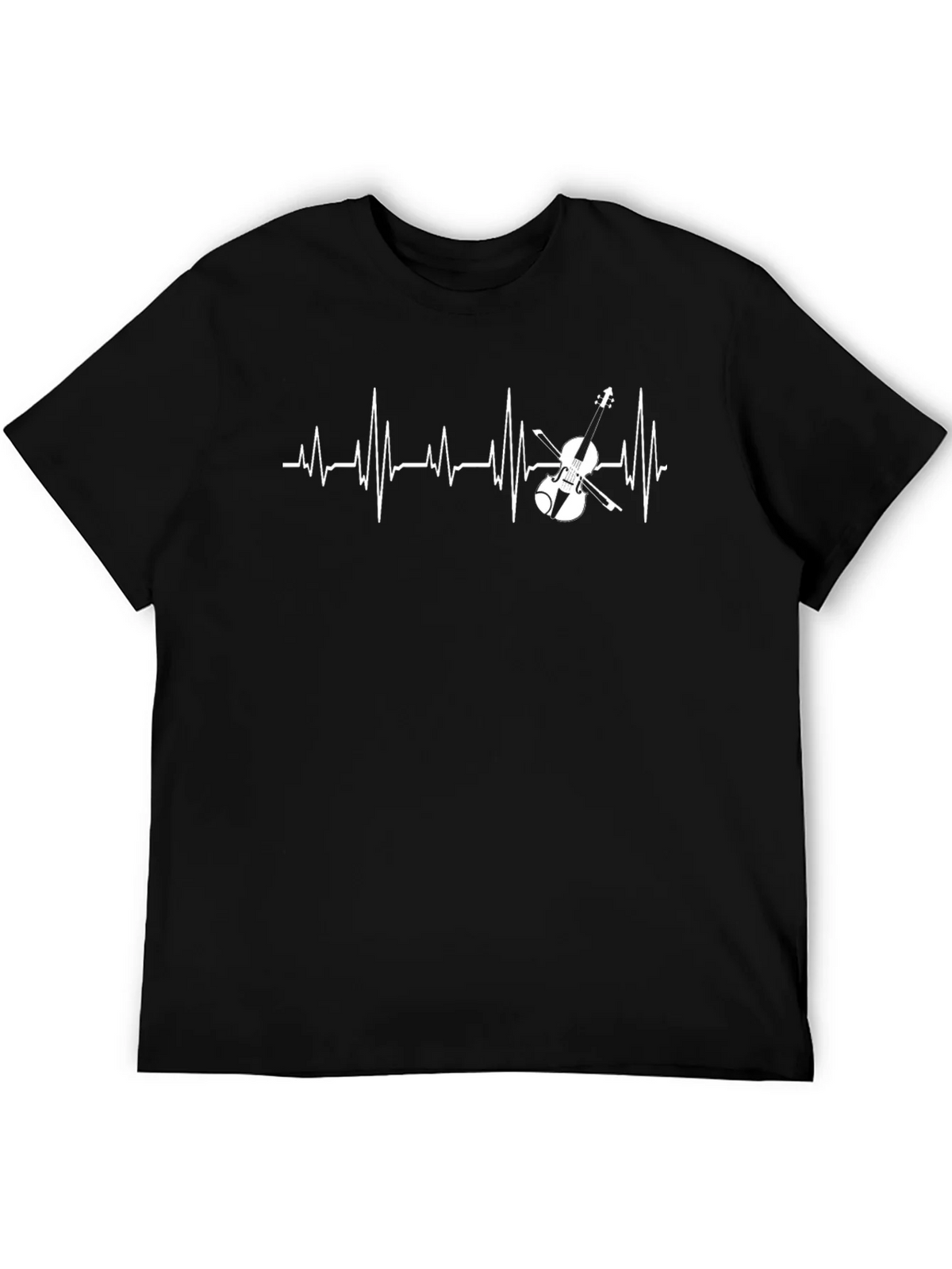Violin Heartbeat Graphic Tee - Musicians T-Shirt product image 5