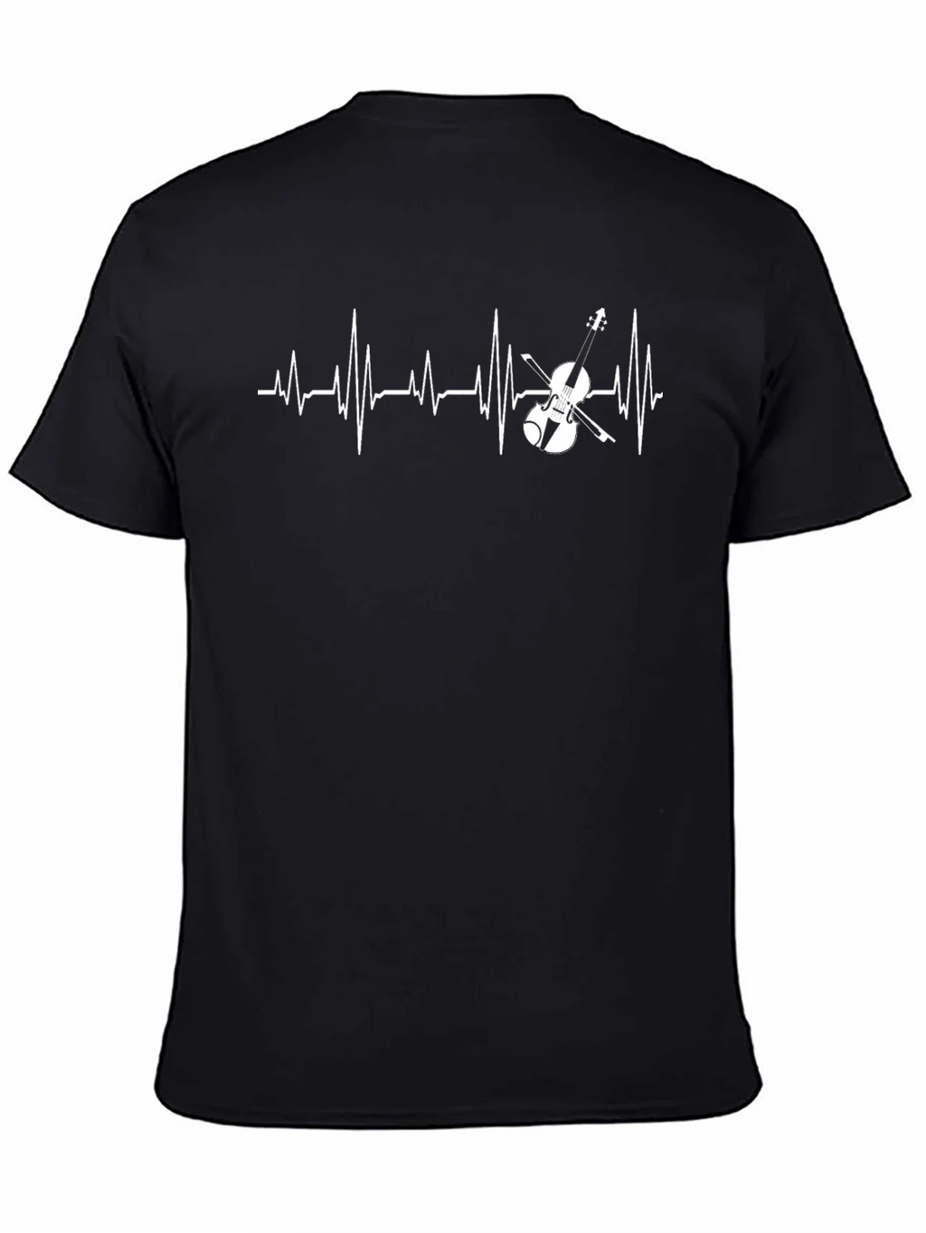 Violin Heartbeat Graphic Tee - Musicians T-Shirt product image 4