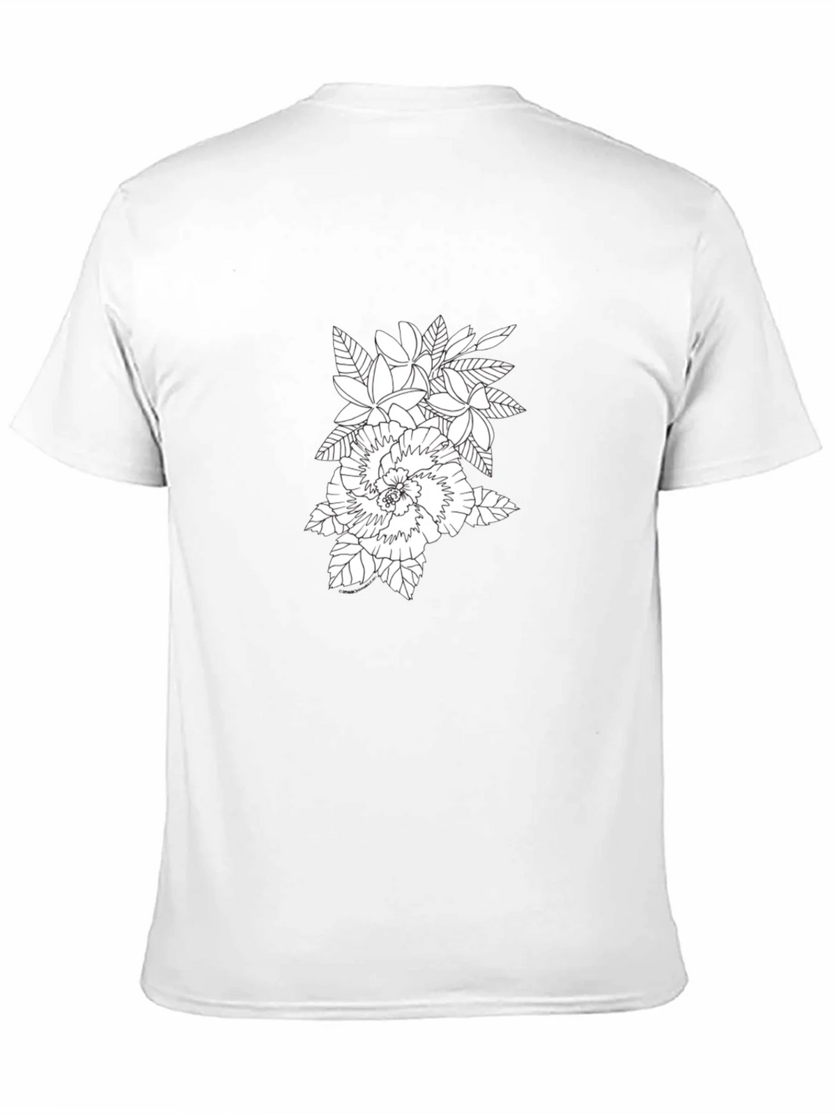 Floral Print Black Crew Neck T-Shirt product image 5